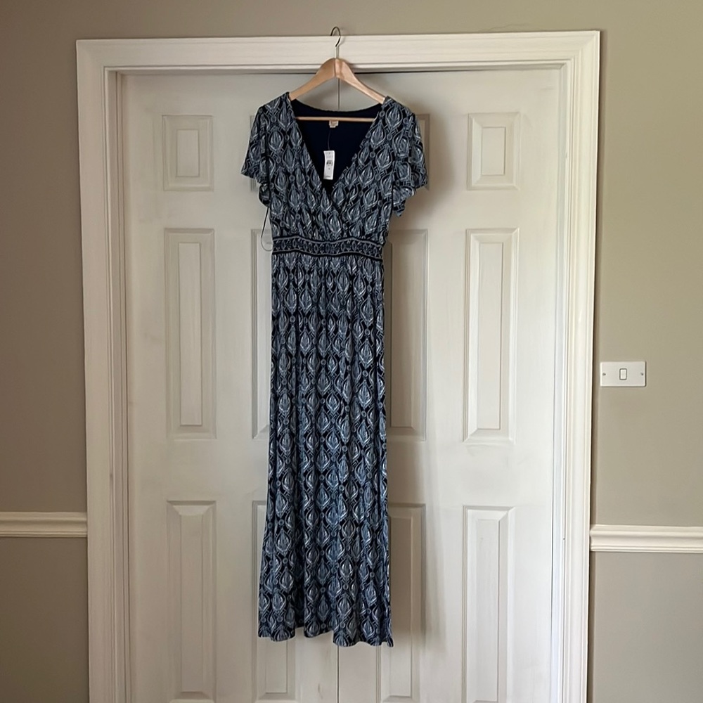 NWT Loft blue maxi dress